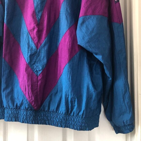 Vintage 80’s Purple Blue Windbreaker sz M - Picture 6 of 10